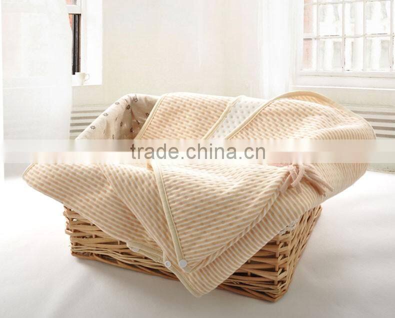 Baby Blanket Toddlers Scuba Knitting Fabric Wraps Blanket Cartoon Animal Design Air Layer Shawl