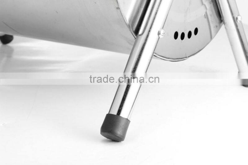 Portable cylinder shape folding stainless kebab grill barbecue