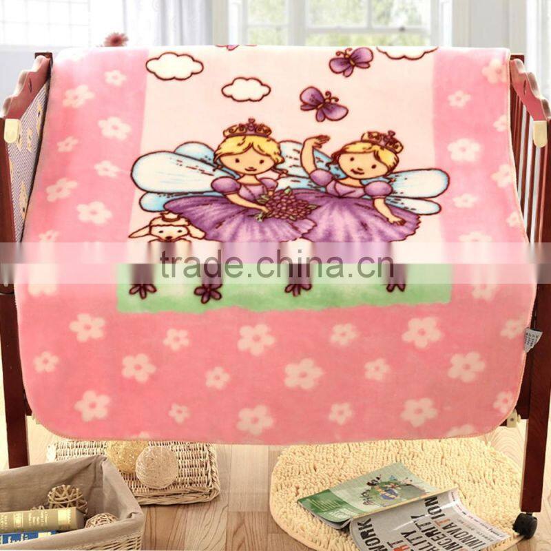 100% polyester printed super soft baby animal blanket