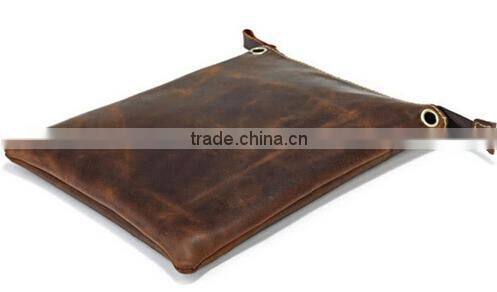 Genuine Leather Men Briefcase Messenger Portfolio Bag
