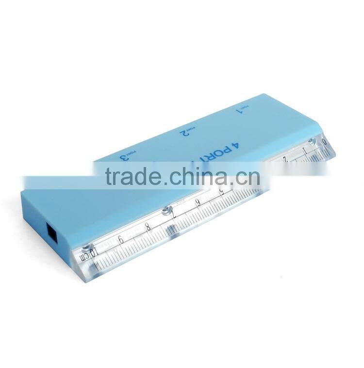 Scale ruler style 4 port usb 2.0 hub