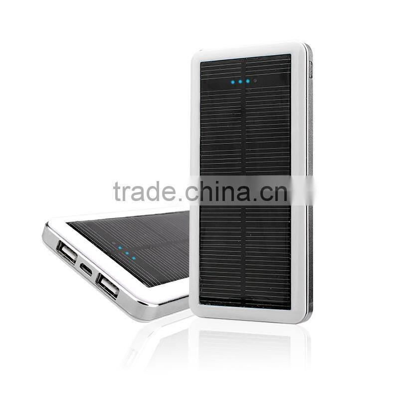 Wholesale rechargeable battery li-ion 12000mah solar cell phone portable charger