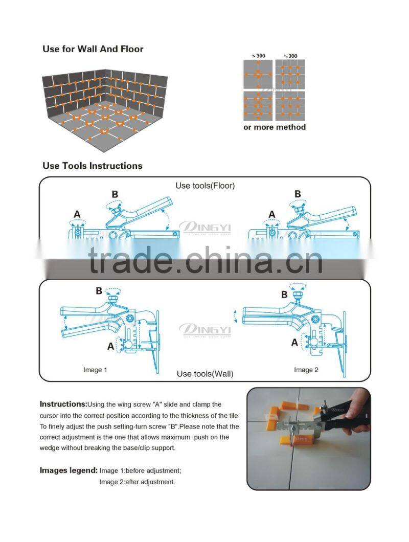 Leveling plier for floor covering Tenaza para sistema autonivelante baldosas