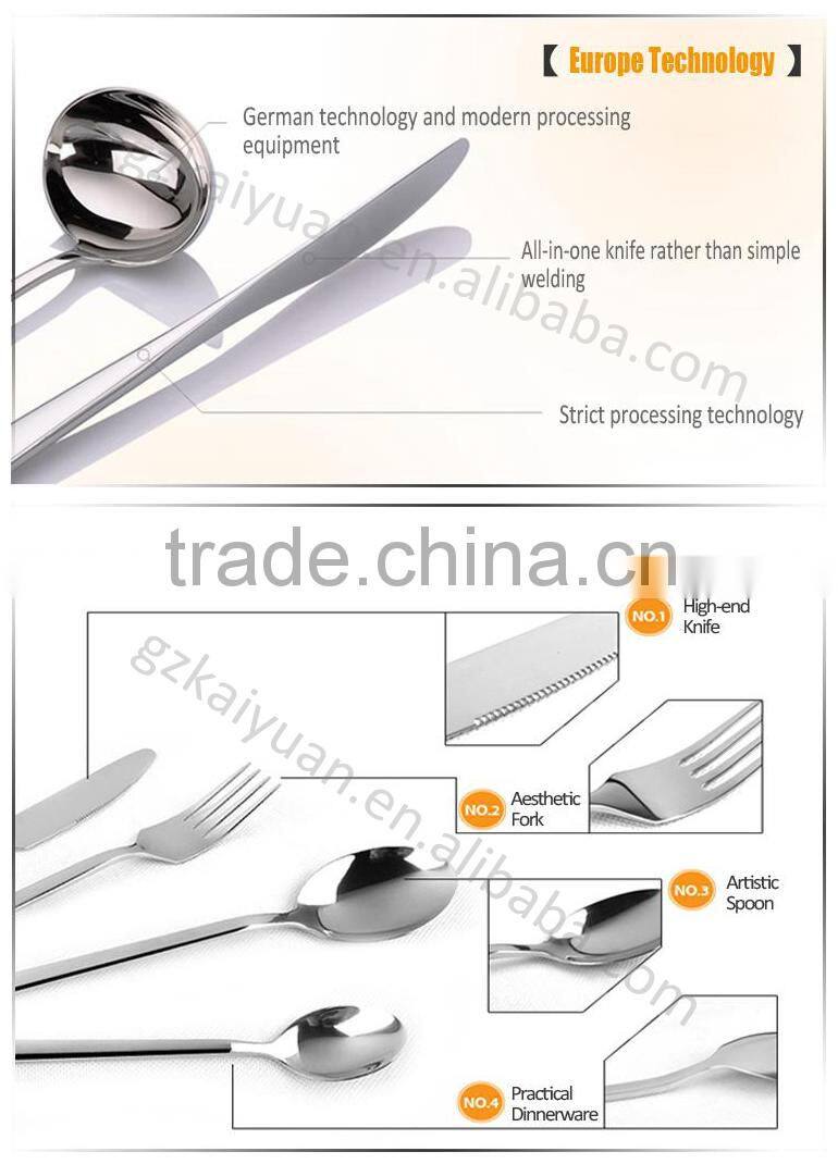 Cutlery gold plated,rose gold tableware,gold flatware