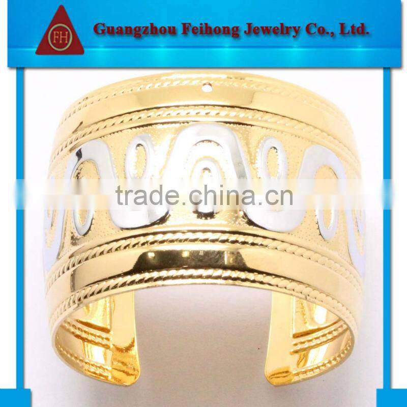 New fashion and best price jewelry gold bracelet connected ring