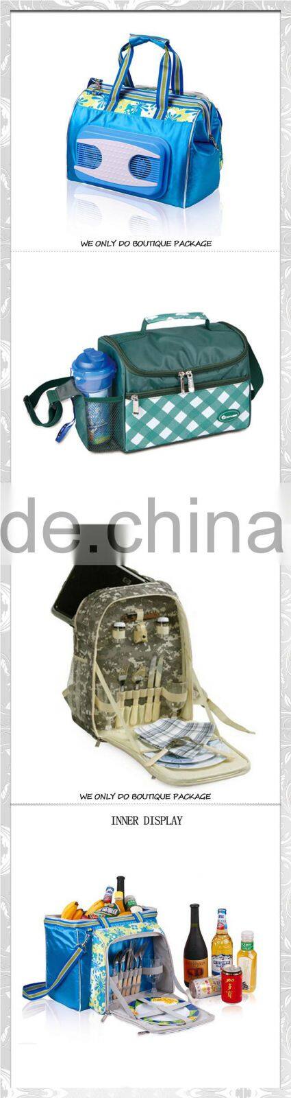 Travel 2 Person Picnic Cooler Bag Set, Portable Refrigerator Freezer