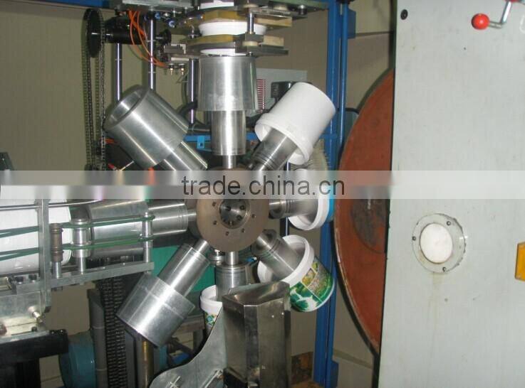 DAKE-350T plastic bucket offset printing machine with UV curing