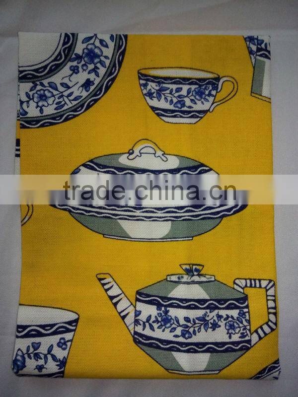 kitchen digital printed linen tea towel for home decorationl,promotion and gift-- chinaware or porcelain design