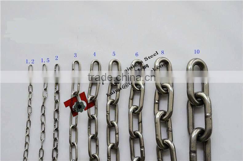 304 316 Stainless Steel Japanese Standard Link Chain with diameter 14mm