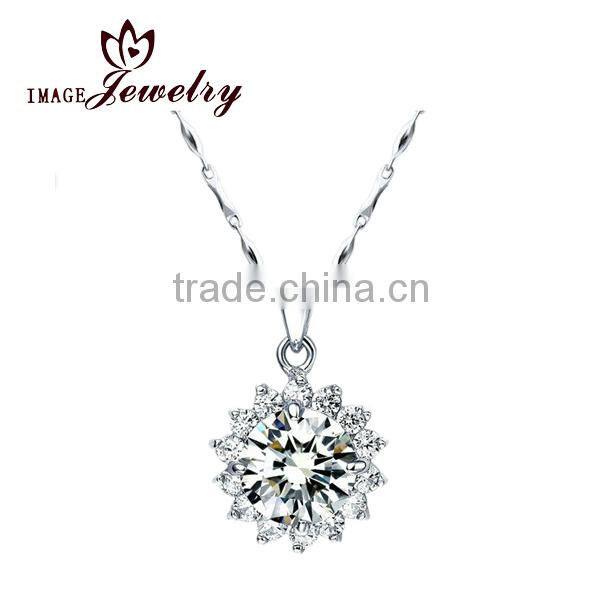 925 sterling silver wax micro setting CZ pendant