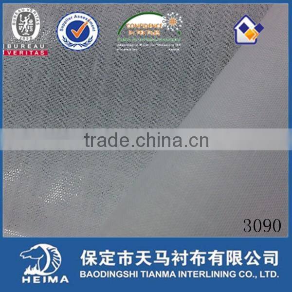 high quality HDPE coating shirt collar fusing interlining 100% cotton