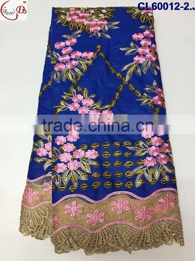 CL60012 2016 new coming fashion hot sale nice lace designs with wax fabric french lace