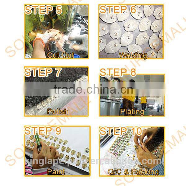 China manufacturers custom made metal flower shaped lapel pin