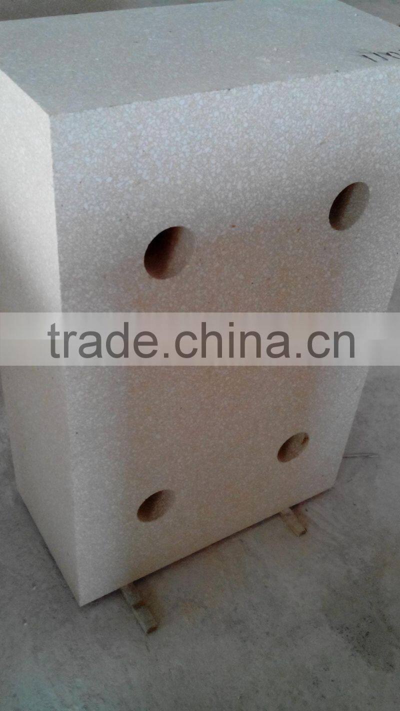 made in China glass kiln tin bath bottom block refractory brick perforated block manufacturer