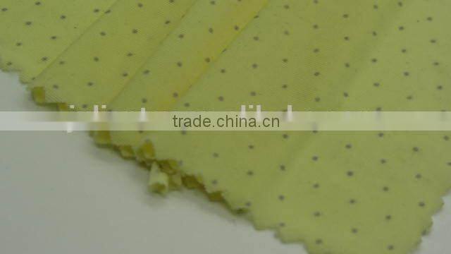 grey dot on yellow N4020 urlt thin nylon spandex woven bandage fabric