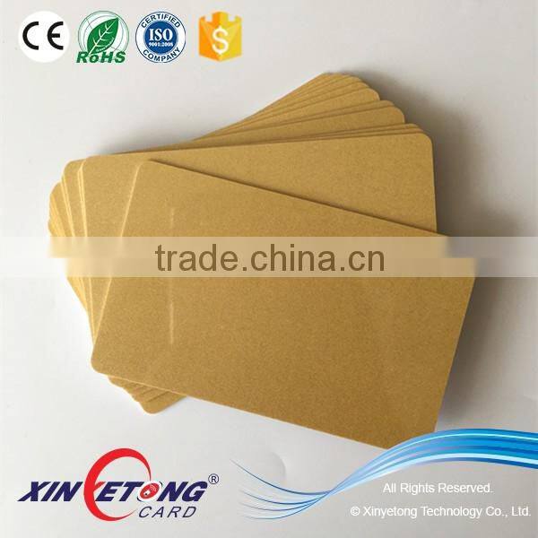 Gold Metallic Background Plastic PVC Card Blank