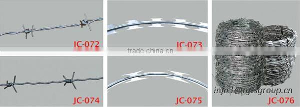 ISO9001 factory galvanized barbed wire