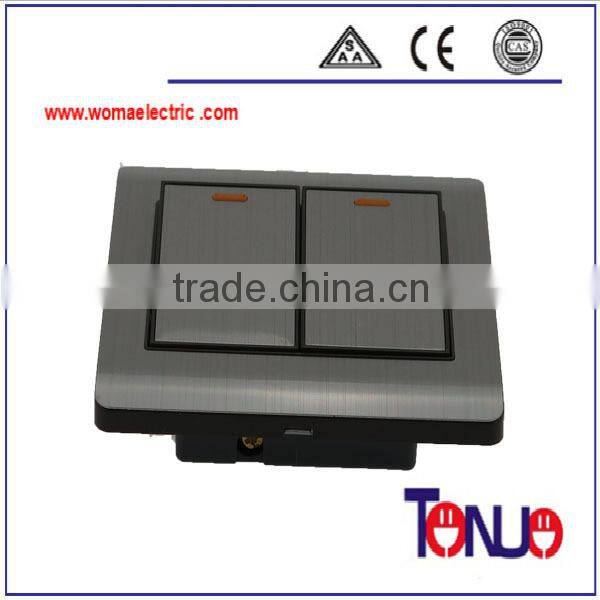 Middle east style metal panel wall switch