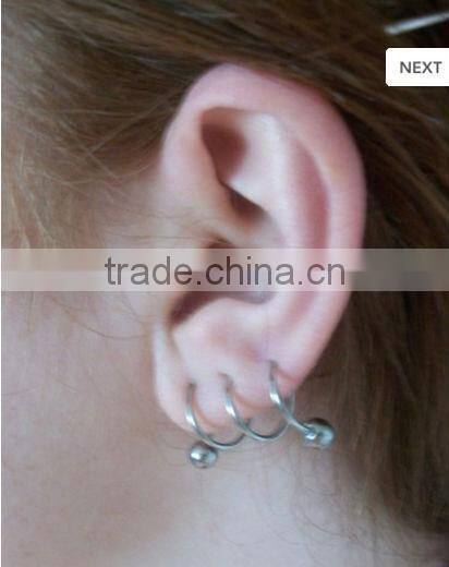 The Latest Surgical Stainless Steel Twists Spiral Barbell