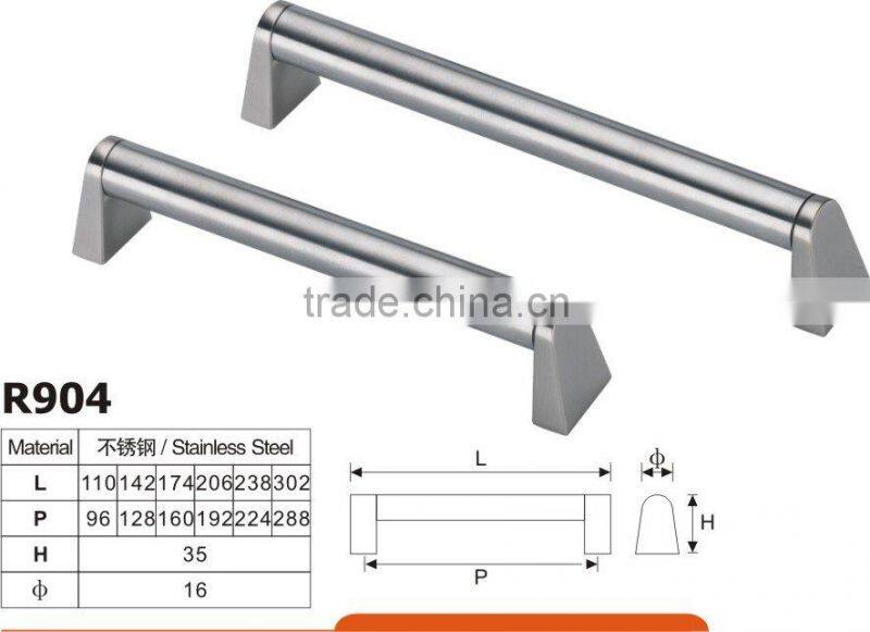 Satin stainless steel hollow cabinet tube handles