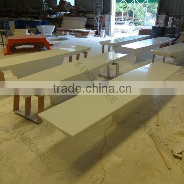 custom made waiting bench in commercial mall stone bench