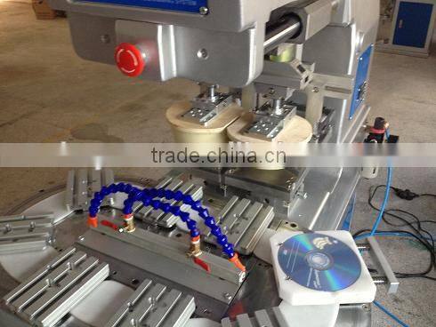 2 color open ink tray and conveyor table pad printing machine