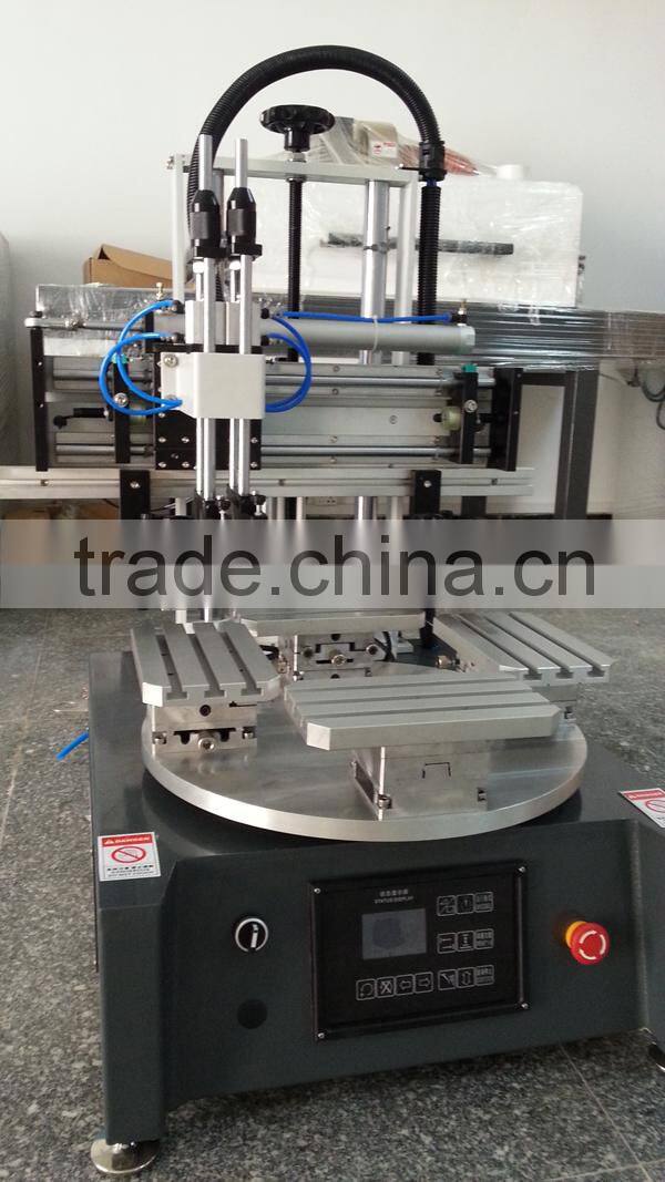Mini desktop 4 workstation T-slot screen printing machine GW-2030RS