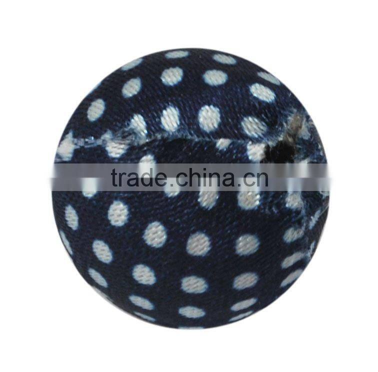 Woven Cloth Beads, Round, DarkBlue, about 20mm in diameter, hole: 3mm(CC001Y-7)