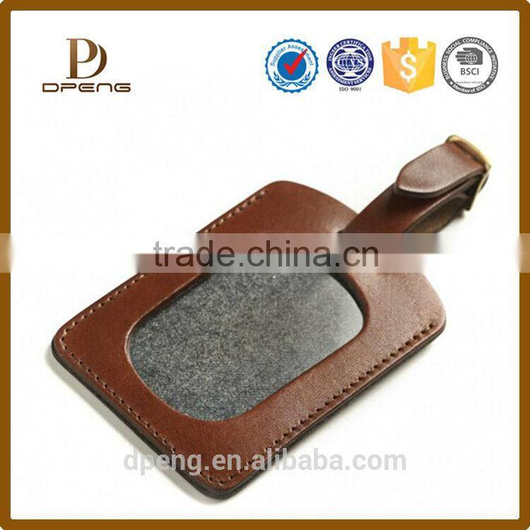 Shenzhen Professional OEM Manufacturer Pu Leather Luggage Tag