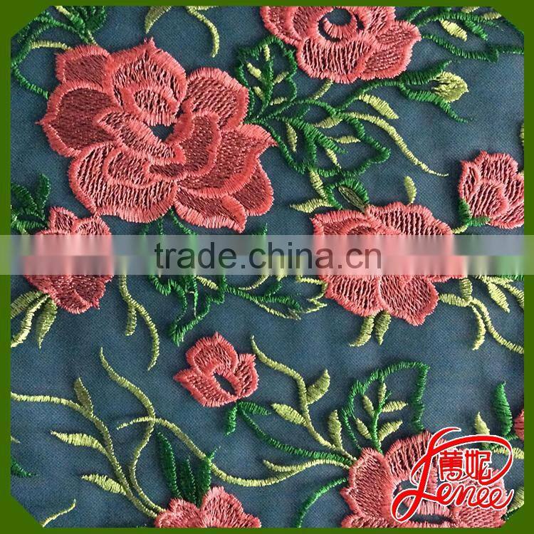 Wholesale Price Cord Embroidery Fabric With Handmade Floral Design Decoration