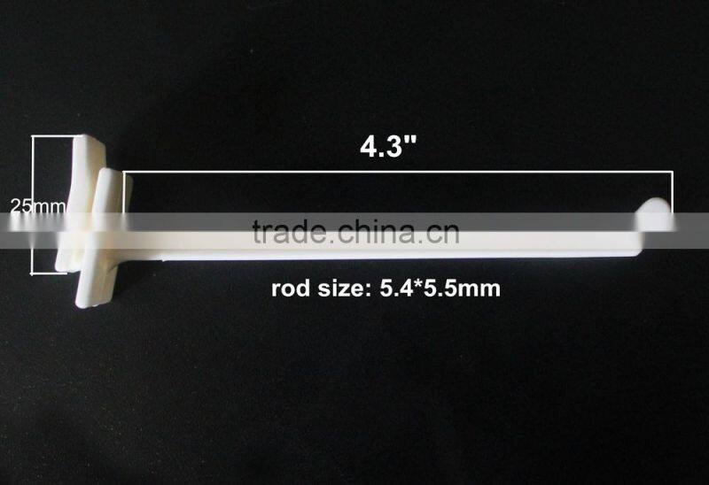 Single wire plastic hanger hook