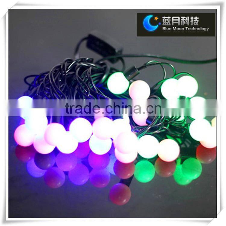 High quality RGB ball string light for christmas decoration