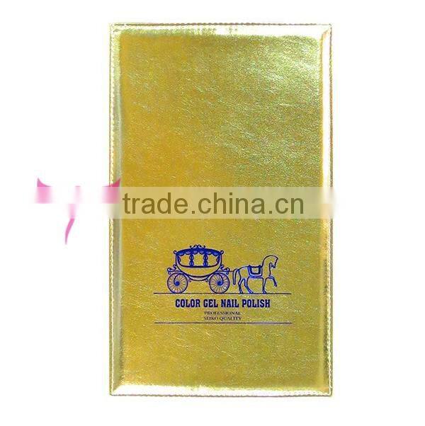 2015 newest 162 space silver PU leather Nail Art Salon Color Chart Nail Gel Polish Display Book