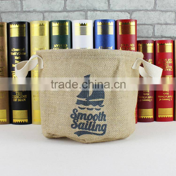2015 new Creative jute ZAKKA finishing sundry Storage barrel