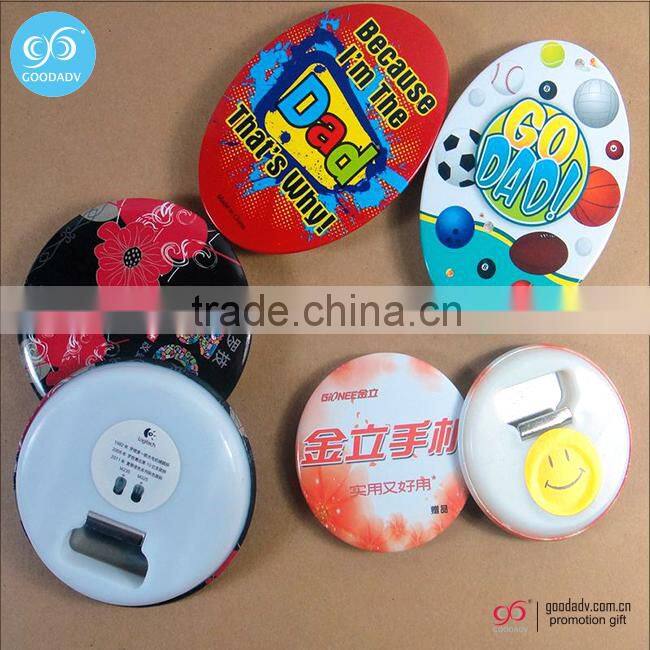 guangzhou custom fridge magnet opener/magnetic beer opener/ tinplate bottle opener