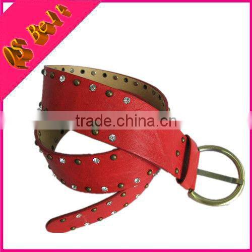 Wholesale Colorful leather belts wedding dress belts thin skinny leather belts