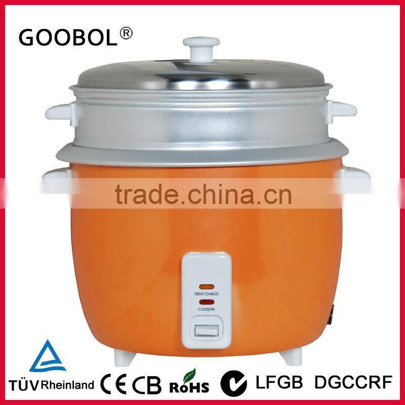 Small Rice Cooker With Alminum Steamer & S/S Lid, Non-stick Inner Pot