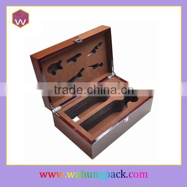 black stain linning inser single custom wine box wood