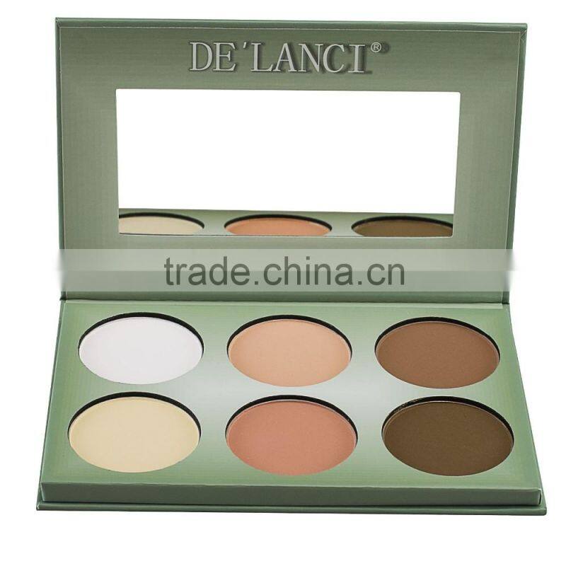 Newest Mineral 6 color pressed whitening face powder great soft face powder