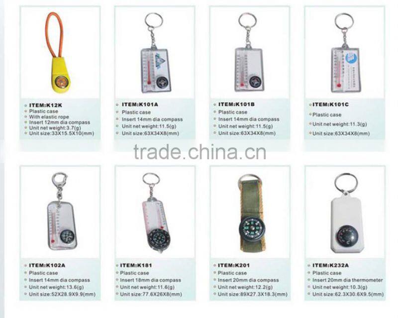 Mini body pocket compass with keychain