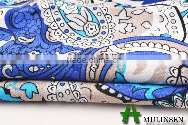 Shaoxing Textile woven paisley print rayon twill fabric
