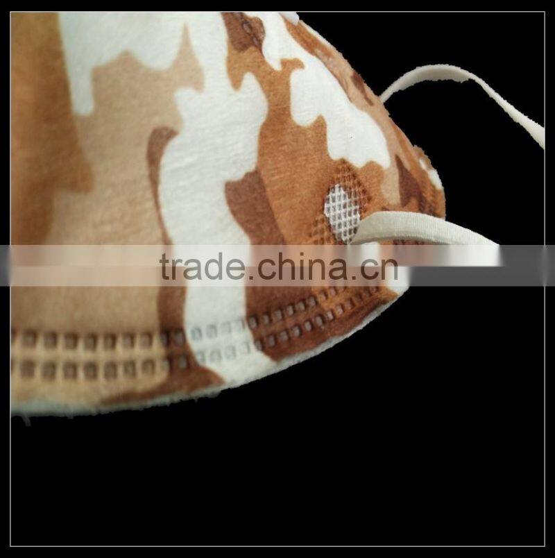 Spunlace nonwoven C shaped protective face mask with valve