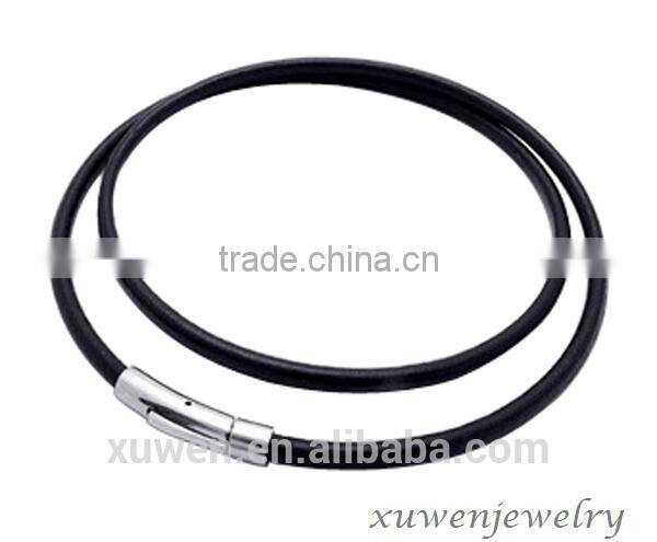 leather cord wholesale with stainless steel clasp