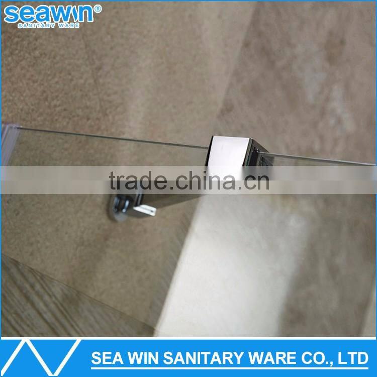 hot sales stainless steel hardware free standing frameless shower enclosure for bathroom