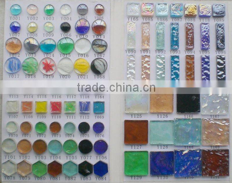 Bright color glass stone pebble for DIY gift materials