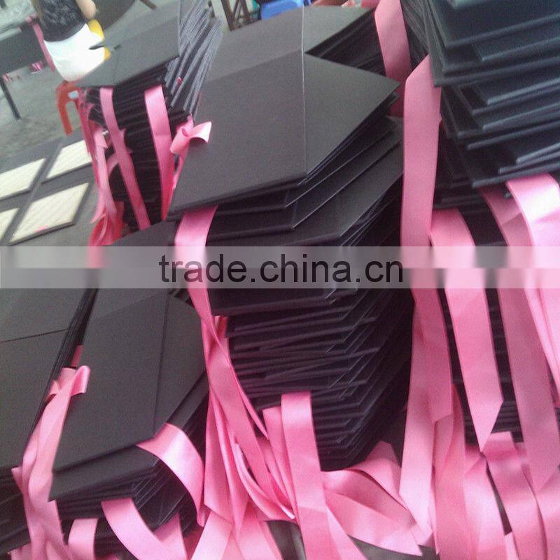 2014 Hot Selling New Fashion black paper lurxury Gift Custom man Tie Boxes Packaging wholesale
