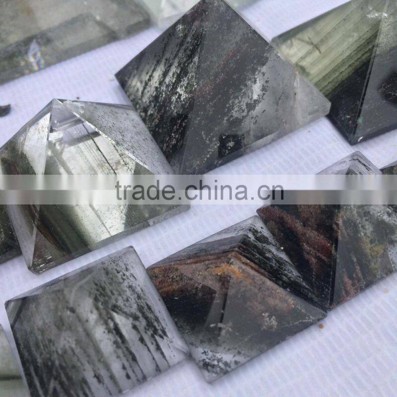 Gorgeous High Quality Green Phantom Crystal Pyramid Decor