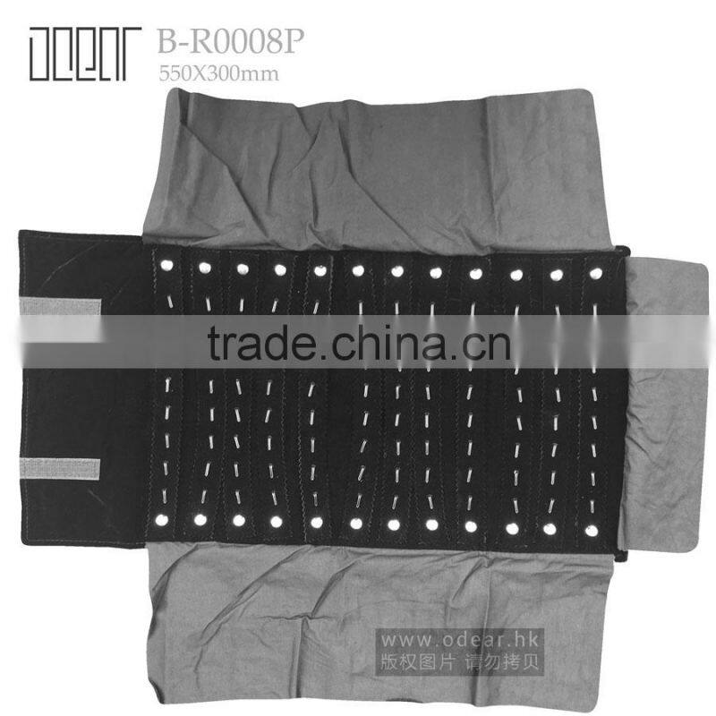 Special gray velvet jewellry roll B-R0008S