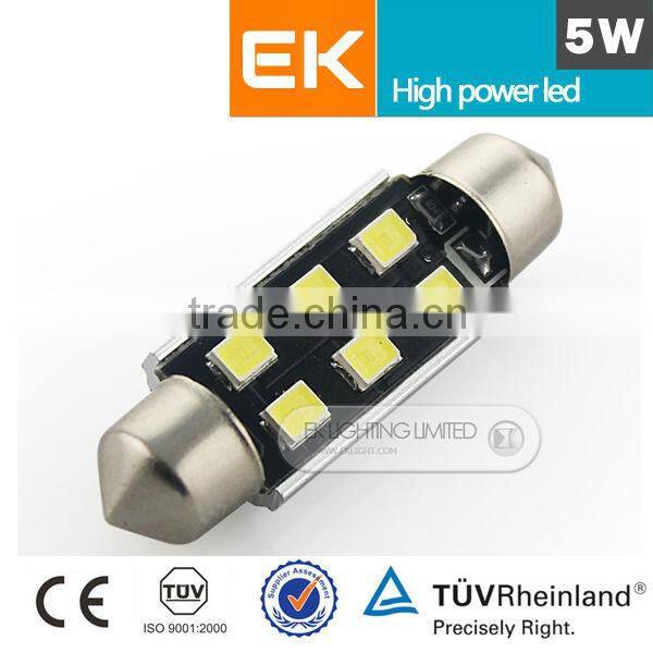 High Power 5W 3535 6 SMD Festoon Canbus LED SMD car light