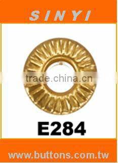 Pattern Shape Eyelet (Grommet), Round Shape eyelet with many lines, brass made